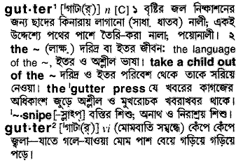 Gutter in Bangla Academy Dictionary