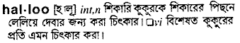 Halloo in Bangla Academy Dictionary