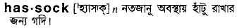 Hassock in Bangla Academy Dictionary