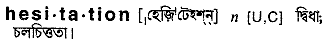 Hesitation in Bangla Academy Dictionary