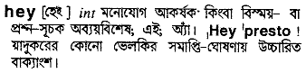 Hey in Bangla Academy Dictionary