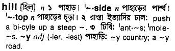 Hill in Bangla Academy Dictionary