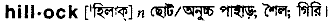 Hillock in Bangla Academy Dictionary