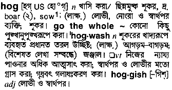 Hog in Bangla Academy Dictionary