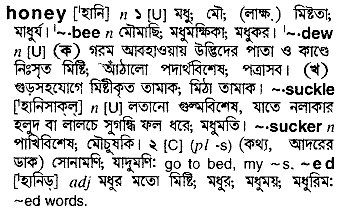 Honey in Bangla Academy Dictionary