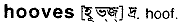Hooves in Bangla Academy Dictionary