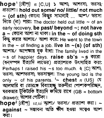 Hope in Bangla Academy Dictionary