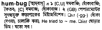 Humbug in Bangla Academy Dictionary