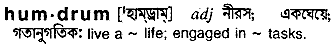 Humdrum in Bangla Academy Dictionary