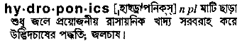 Hydroponics in Bangla Academy Dictionary