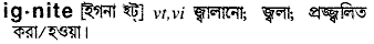 Ignite in Bangla Academy Dictionary