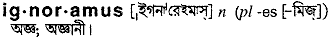 Ignoramus in Bangla Academy Dictionary