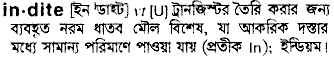 Indite in Bangla Academy Dictionary
