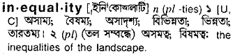 Inequality in Bangla Academy Dictionary