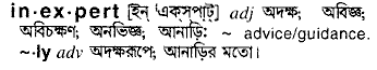 Inexpert in Bangla Academy Dictionary