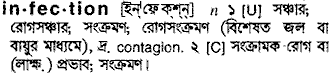 Infection in Bangla Academy Dictionary