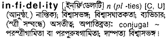 Infidelity in Bangla Academy Dictionary