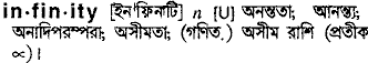Infinity in Bangla Academy Dictionary