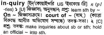 Inquiry in Bangla Academy Dictionary