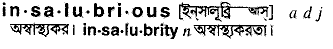 Insalubrious in Bangla Academy Dictionary