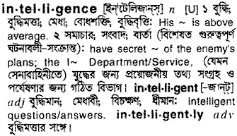 Intelligence in Bangla Academy Dictionary