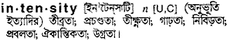 Intensity in Bangla Academy Dictionary