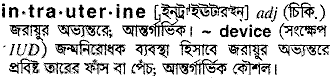 Intrauterine in Bangla Academy Dictionary