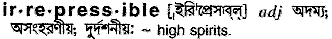 Irrepressible in Bangla Academy Dictionary