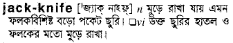 Jack-knife in Bangla Academy Dictionary