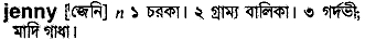 Jenny in Bangla Academy Dictionary