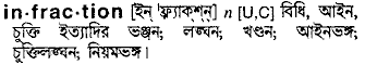 Jnfraction in Bangla Academy Dictionary