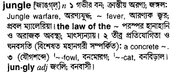 Jungle in Bangla Academy Dictionary