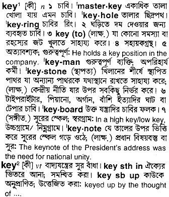 Key in Bangla Academy Dictionary