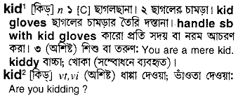 Kid in Bangla Academy Dictionary