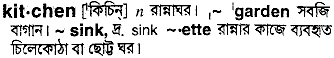 Kitchen in Bangla Academy Dictionary