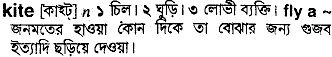 Kite in Bangla Academy Dictionary