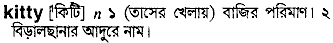 Kitty in Bangla Academy Dictionary