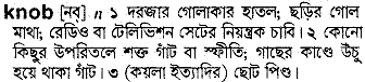 Knob in Bangla Academy Dictionary