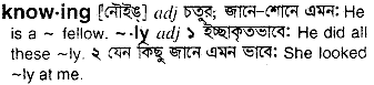 Knowing in Bangla Academy Dictionary