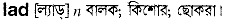 Lad in Bangla Academy Dictionary