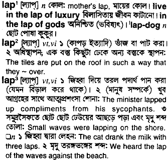 Lap in Bangla Academy Dictionary