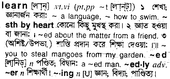 Learn in Bangla Academy Dictionary