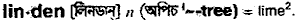 Linden in Bangla Academy Dictionary