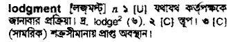 Lodgement in Bangla Academy Dictionary