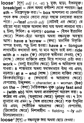 Loose in Bangla Academy Dictionary