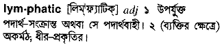 Lymphatic in Bangla Academy Dictionary
