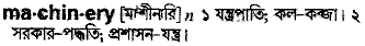 Machinery in Bangla Academy Dictionary