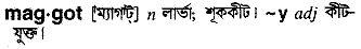 Maggot in Bangla Academy Dictionary