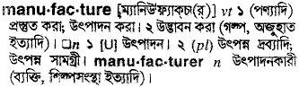 Manufacture in Bangla Academy Dictionary