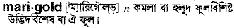 Marigold in Bangla Academy Dictionary